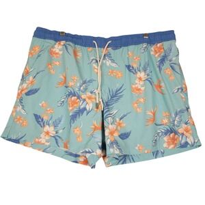 American Eagle Outfitters Mens Swim Trunks XL Tropical Floral 5.5 Inch Inseam‎